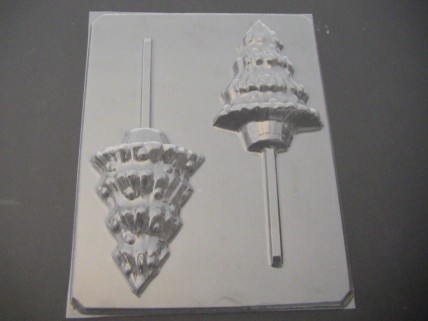 239 Christmas Tree Chocolate or Hard Candy Lollipop Mold